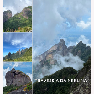 Travessia técnica no Parque Nacional da Serra dos Órgãos (Sede Teresópolis – PARNASO), com 16 km, até 2.130 m, cristas rochosas, trechos expostos e 3 rapéis.