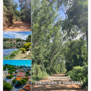 Travessia entre Pirapora do Bom Jesus e Santana de Parnaíba por estradas de terra e áreas rurais, história, natureza e paisagens do interior paulista.